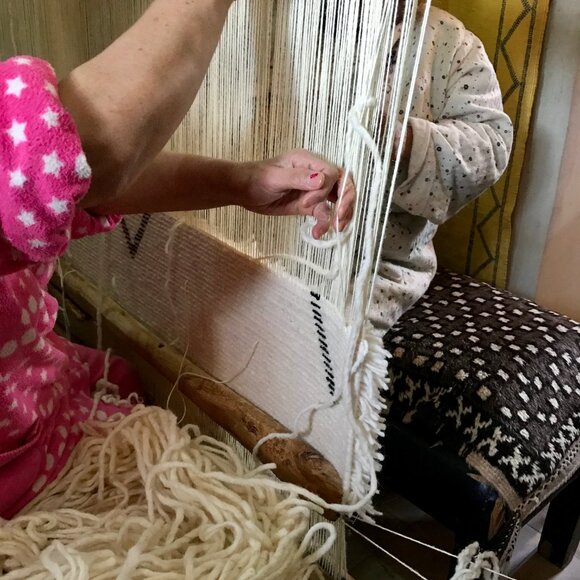 Beber pouf, Moroccan Kilim pouf - Picture 5 of 5